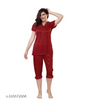 Women Night Suit (Maroon, S)