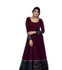 Women's Rayon Solid Pattern Full Sleeve Full Stitched Gown