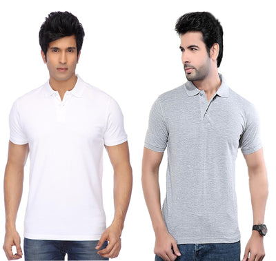 Ketex Cotton Blend Half Sleeves Polo Tshirt (Pack of 2)