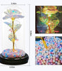 Artificial Tulips in Crystal Box, Galaxy Glass Rose Flower with LED Light Great Gift Ideas for Valentine's Day