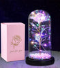 Artificial Tulips in Crystal Box, Galaxy Glass Rose Flower with LED Light Great Gift Ideas for Valentine's Day