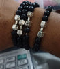 Black Matte Agate Onyx Beads Bracelet Pack of 2