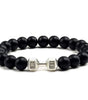 Black Matte Agate Onyx Beads Bracelet Pack of 2