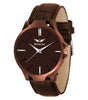 Men's Analog Leather Watch
