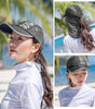 Sun Cap with Detachable Cotton Face Cover For Women