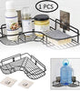 Kitchen Organiser Corner Shelf - Wall Mount Stainless Steel Storage Rack ( Pack of 1 )