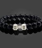 Black Matte Agate Onyx Beads Bracelet Pack of 2