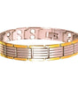 Ultra Strength Magnetic Therapy Bio Bracelet for Boys & Men (Silver & Gold)