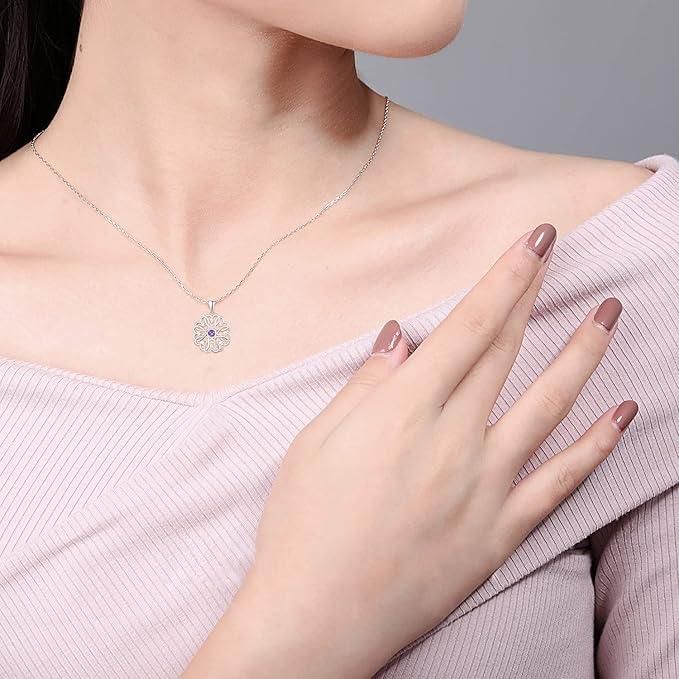 Silver Birthstone Pendant With chain Pack of 1