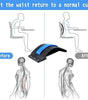 Multi-Level Back Stretcher Posture Corrector Device for Back Pain Relief with Back Support Mate Magic Back Stretching Massage (Blue)