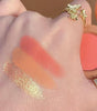 3 in1 Face Blusher + Highlighter with Mini Compact Travel Friendly Palette