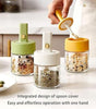 Luxury Glass Telescopic Seasoning Tank with Integrated Spoon Lid