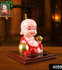 Solar Power Moving Head Buddha Statue Car Ornament (1 Pc  Mix Color)