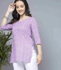 Lavender Short Kurti, Stylish Women's Pure Cotton kurti