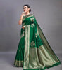 Banarsi Silk Saree For Women (Green, 6.3m)