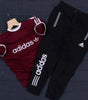 Adidas summer tracksuit (Maroon & Black)