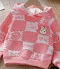 Cotton Blend Printed Hoodie for Girls (Pink, 0-1 Years)